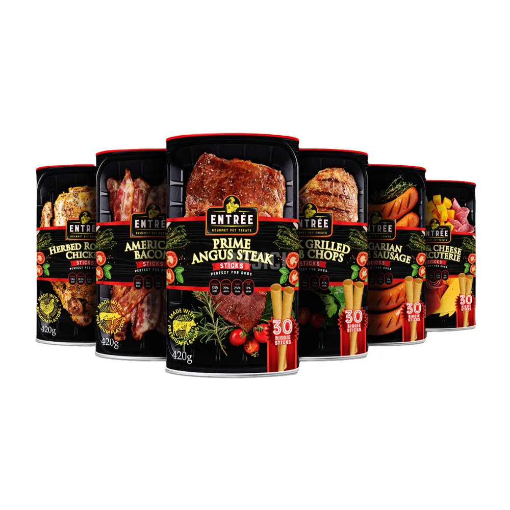 Entree Biggie Sticks Dog Treats (American Bacon)