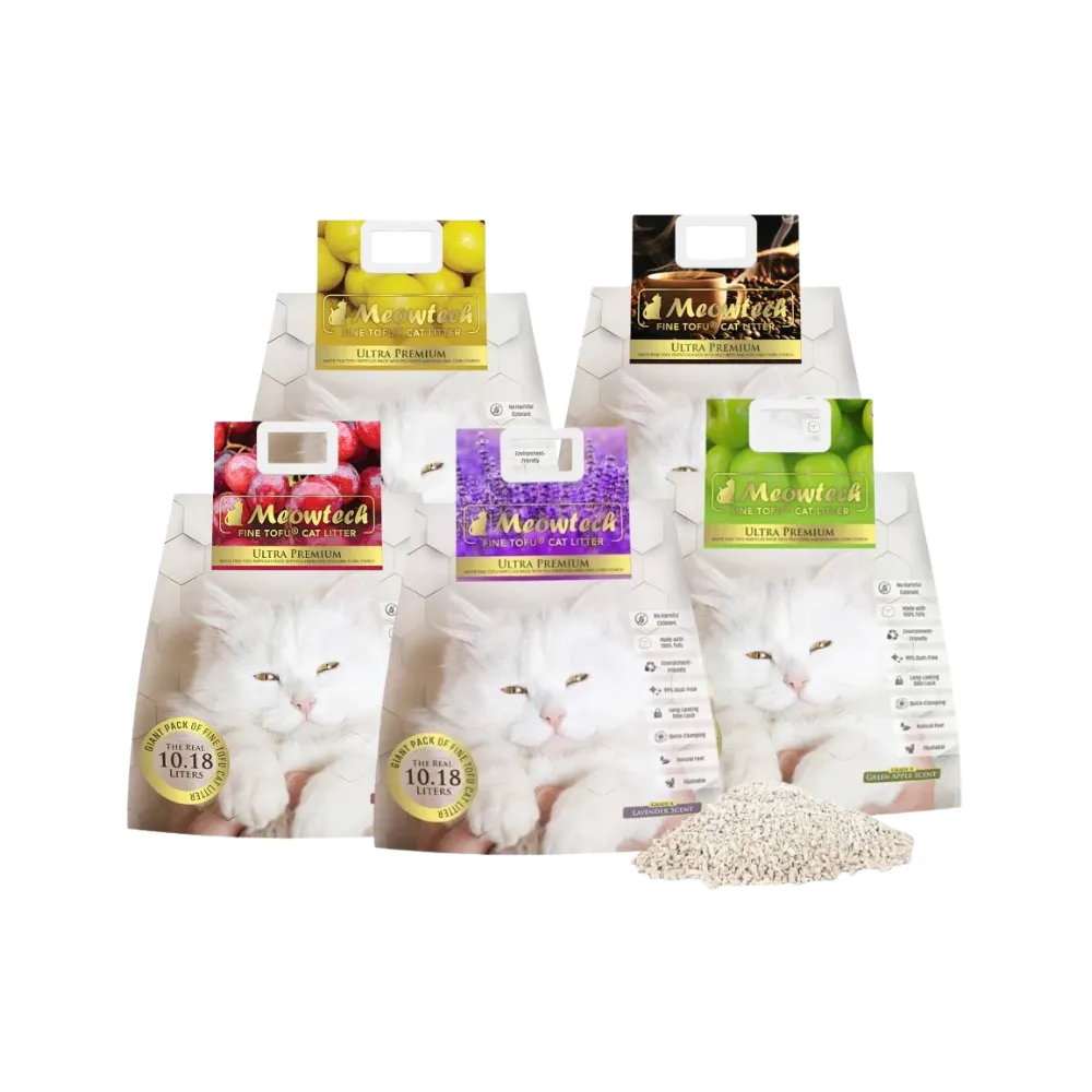 Meowtech Cat Litter Fine Tofu (Apple Scent)