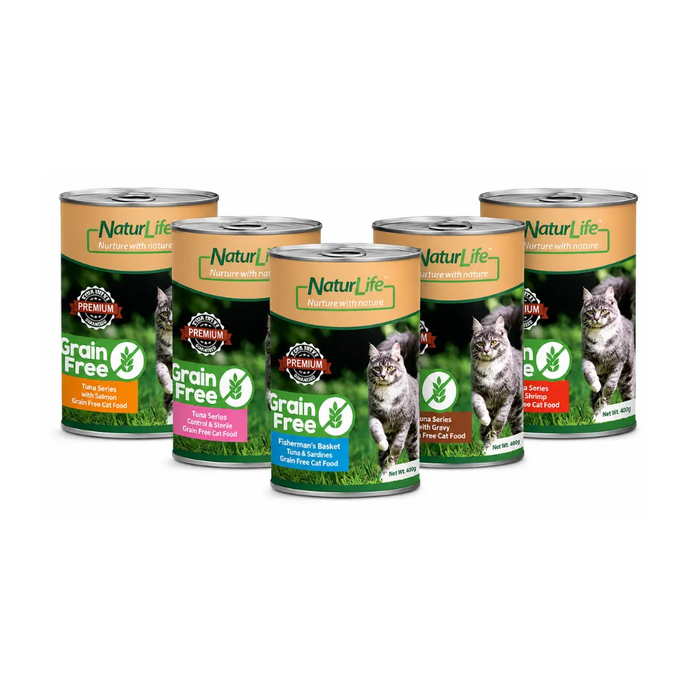 NaturLife Grain-Free Cat Wet Food (Can) 400g (Fisherman's Basket in Seafood)