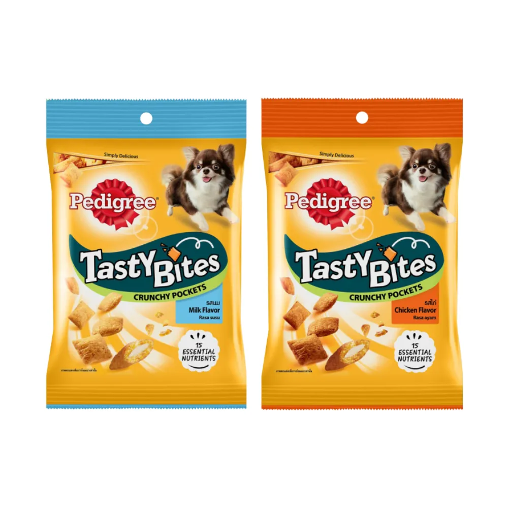 Pedigree Tasty Bites Crunchy Pockets Dog Treats 60g (Milk)