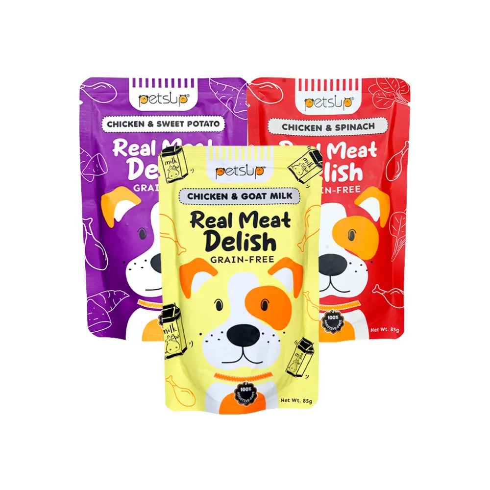 Petsup Real Meat Delish Dog Wet Food (Pouch) 85g (Chicken & Sweet Potato)