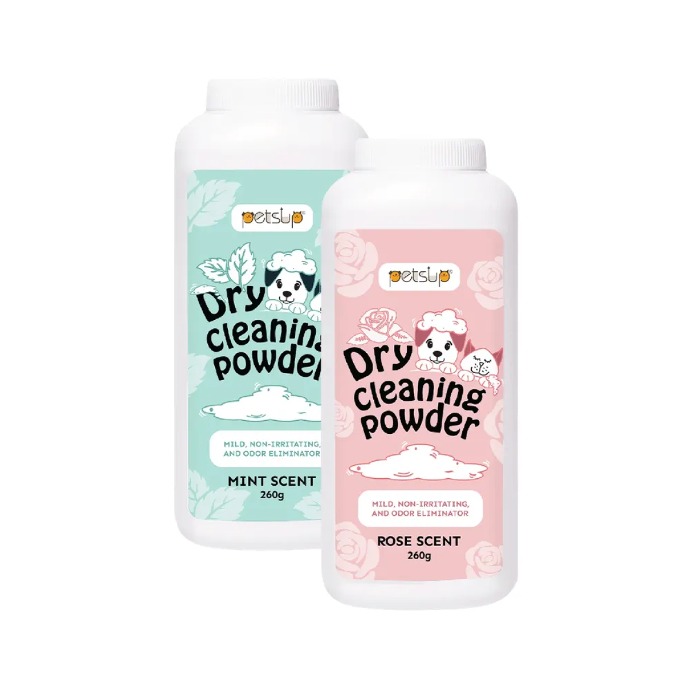 Petsup Pet Dry Shampoo Cleaning Powder 260g (Mint Scent)