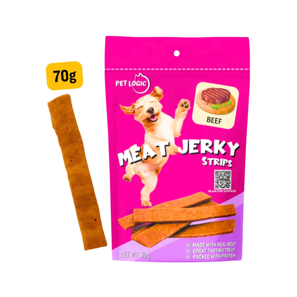 Pet Logic Meat Jerky Strips Dog Treats 70g