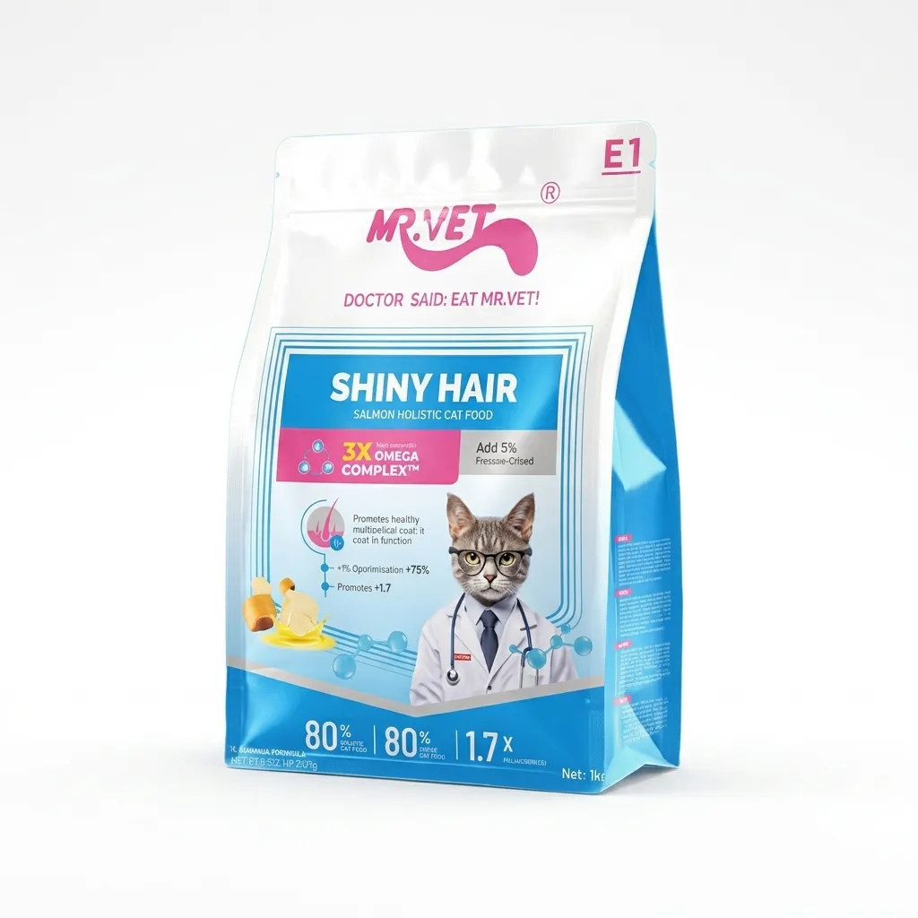 Mr.Vet E1 Shiny Hair Care Holistic Dry Cat Food 1kg