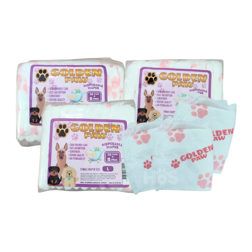 Golden Paw Pet Diapers 12pcs (Female - XS)