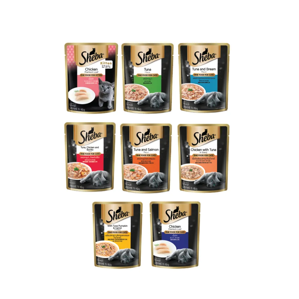Sheba Adult Cat Wet Food (Pouch) 70g (Tuna)