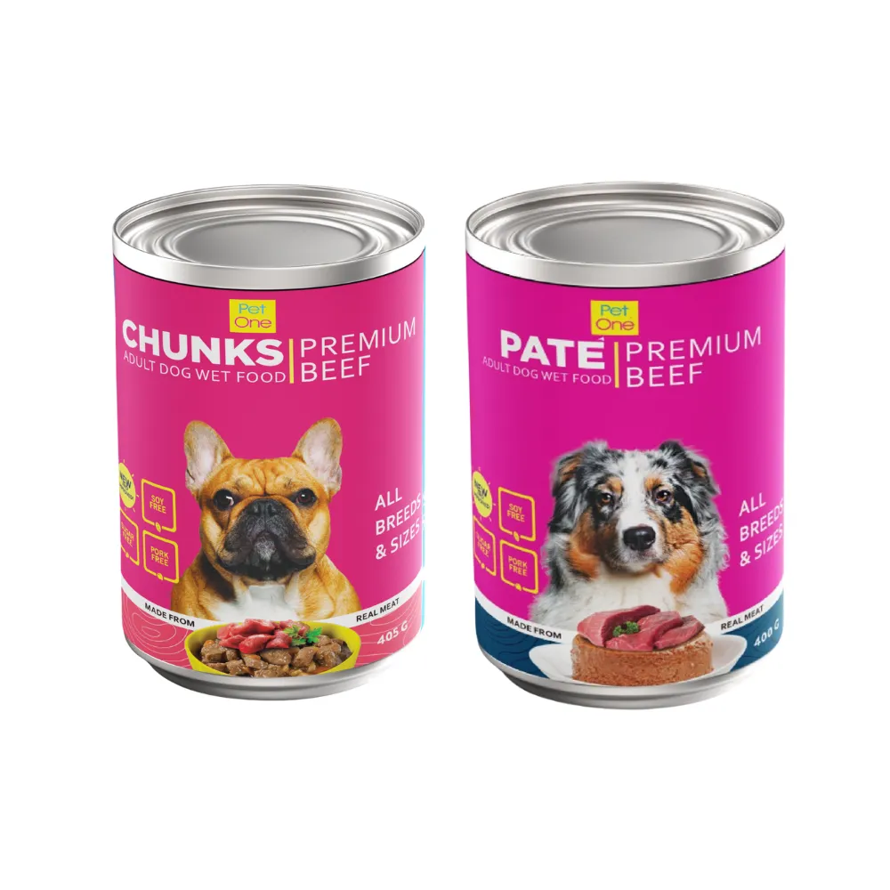 Pet One Adult Wet Dog Food (Can) 405g (Chunk Premium Beef)