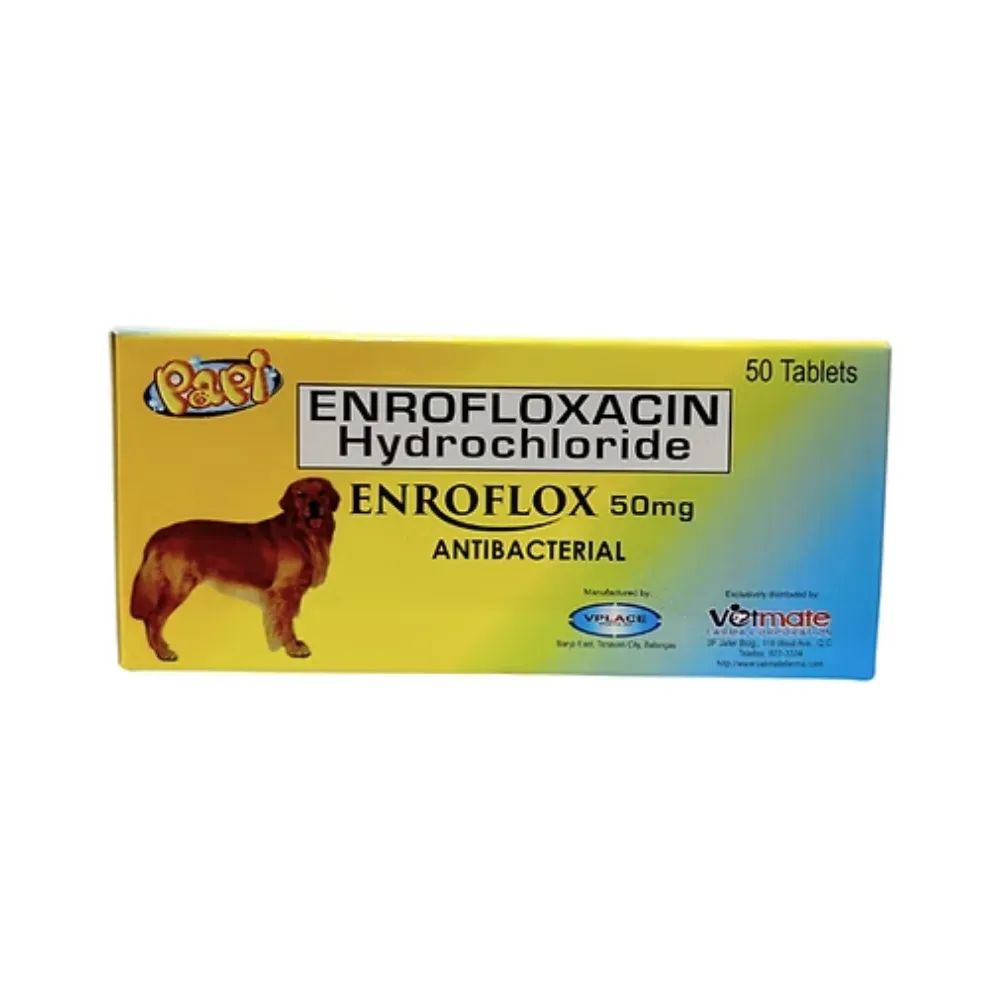 Papi Enroflox Enrofloxacin Tablets 50pcs