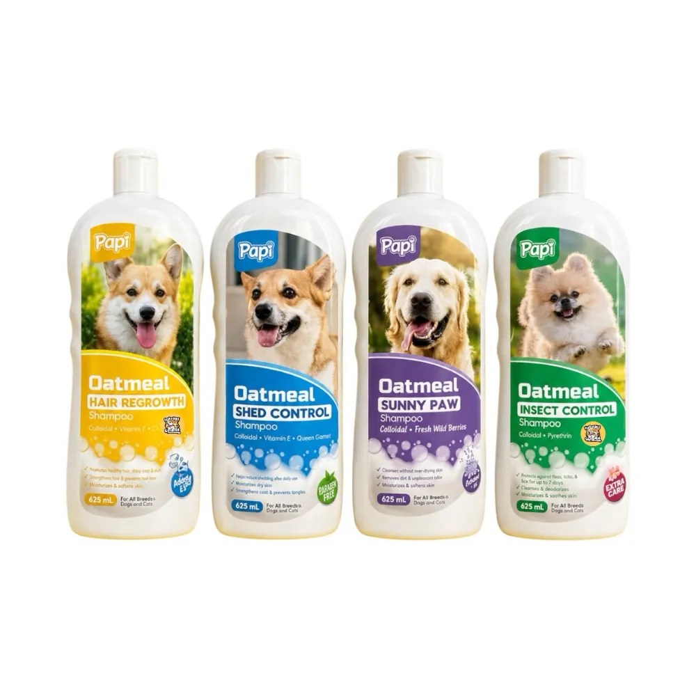 Papi Oatmeal Pet Shampoo 525ml (Shed Control)