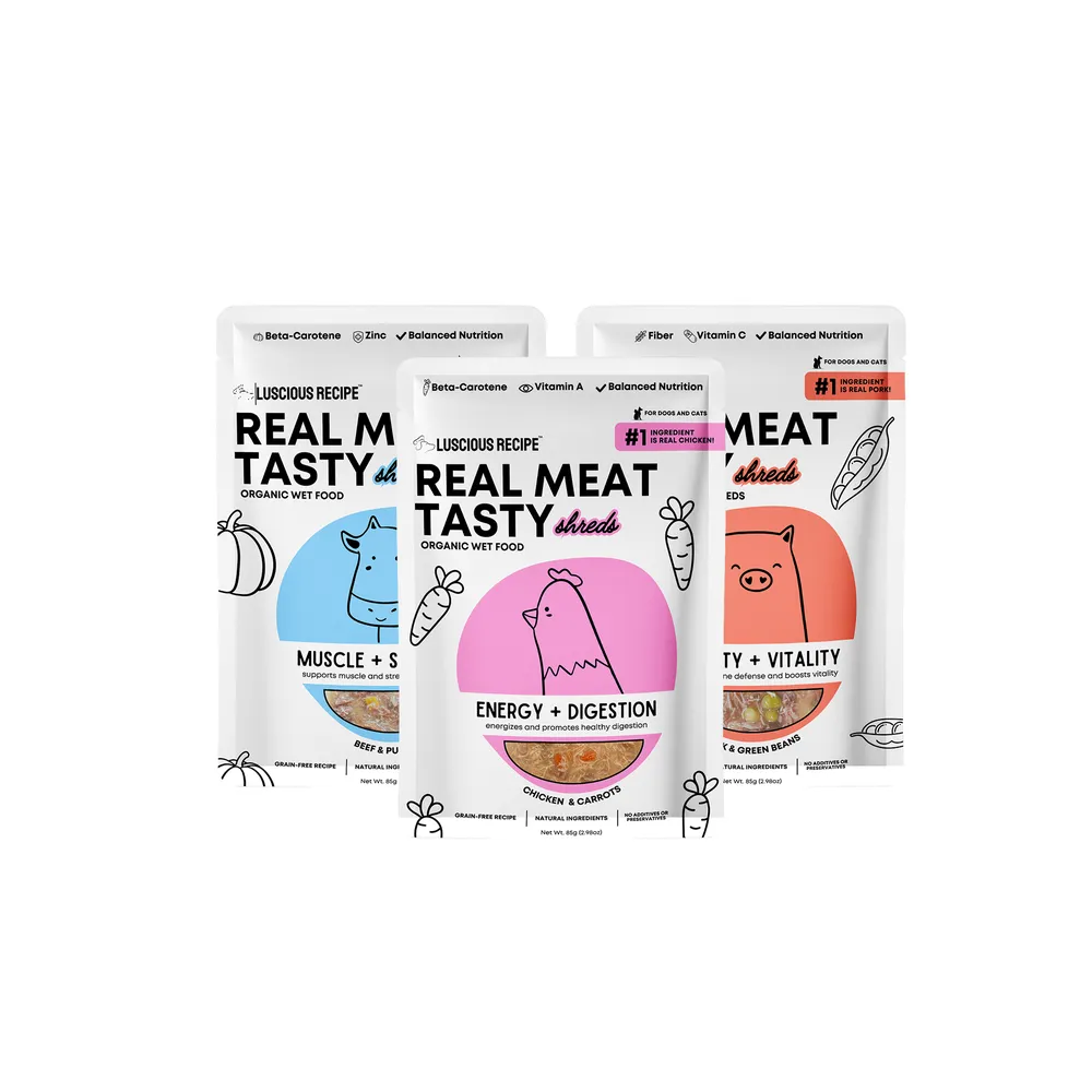 Luscious Recipe Real Meat Whole Meal Wet Food (Pouch) 85g (Pork Green Beans)