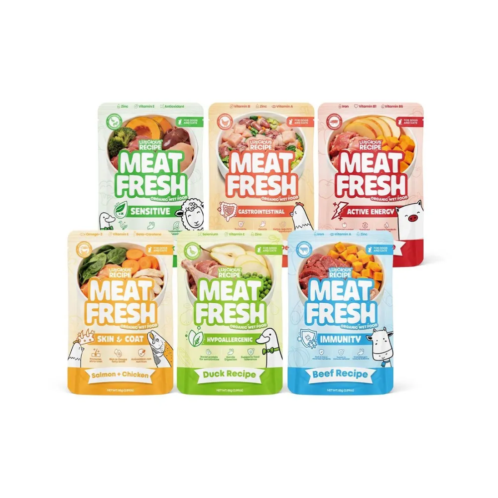 Luscious Recipe Fresh Tender Whole Meat Cut Wet Food (Pouch) 85g (Lamb + Duck)