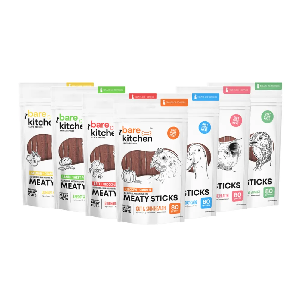 Bare Kitchen Premium Meaty Sticks Dog Treats 80g