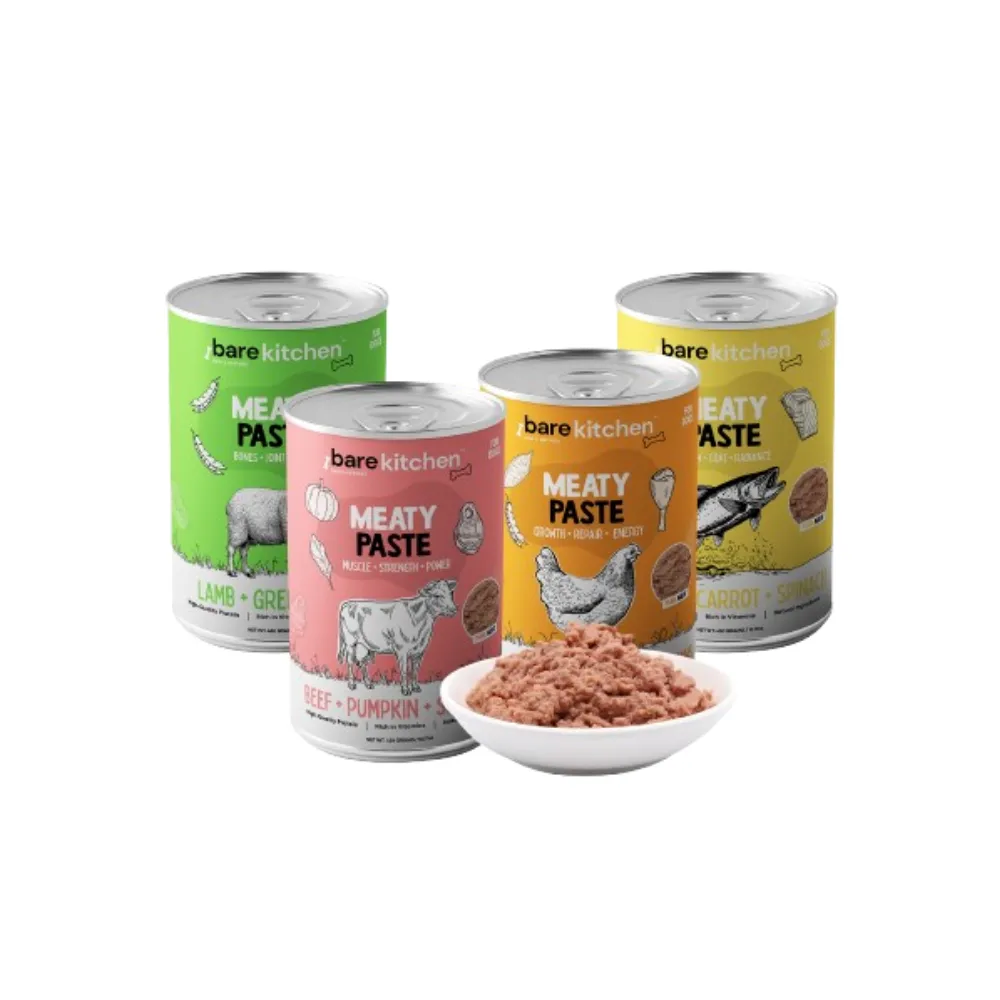 Bare Kitchen Organic Meaty Paste Wet Dog Food (Can) 430g (Fresh Salmon Recipe - Skin & Coat)