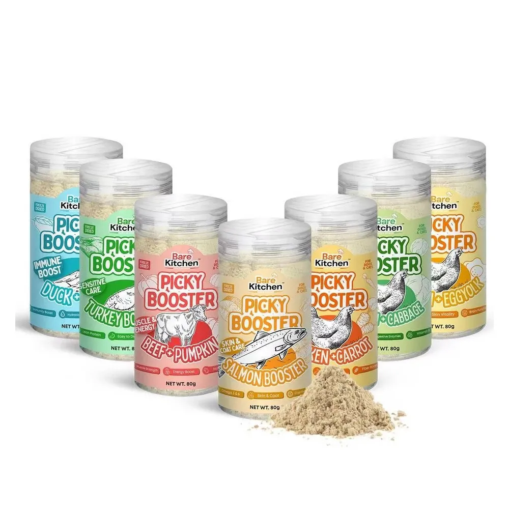 Bare Kitchen Picky Booster Freeze-Dried Food Topper 80g (Chicken Cabbage Carrot)