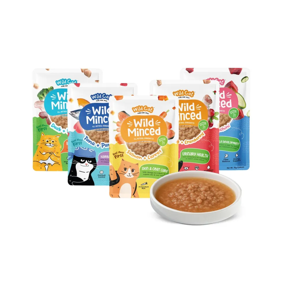 Wild Cat Minced Raw Meat Wet Cat Food (Pouch) 75g