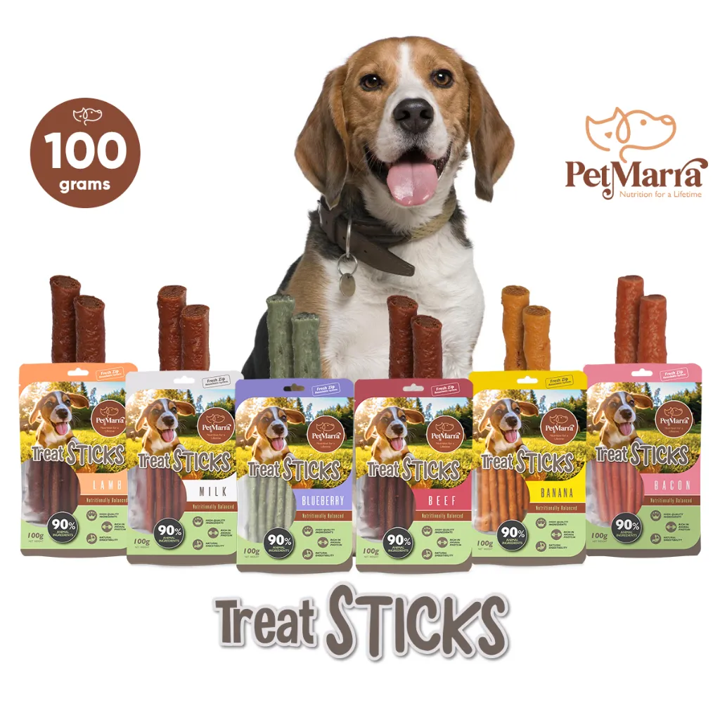 PetMarra Treat Sticks for Dogs (Banana)