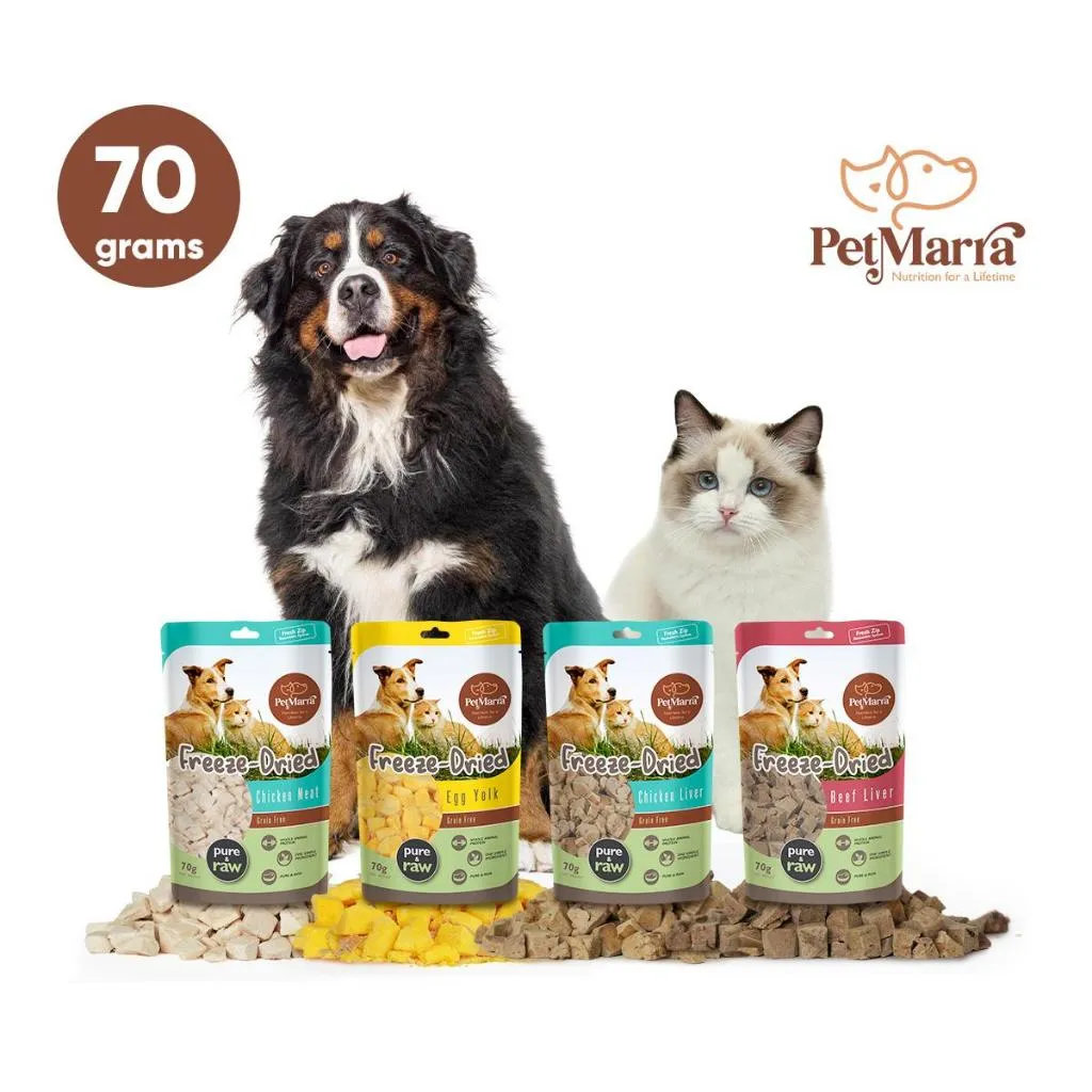 Petmarra Freeze Dried Treats for Cats and Dogs (Beef Liver)