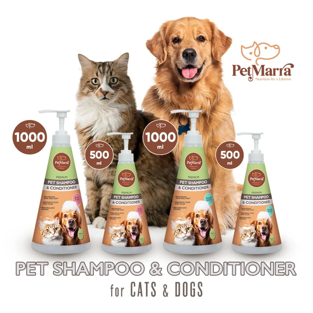 PetMarra Pet Shampoo & Conditioner (Shower Splash, 500ml)