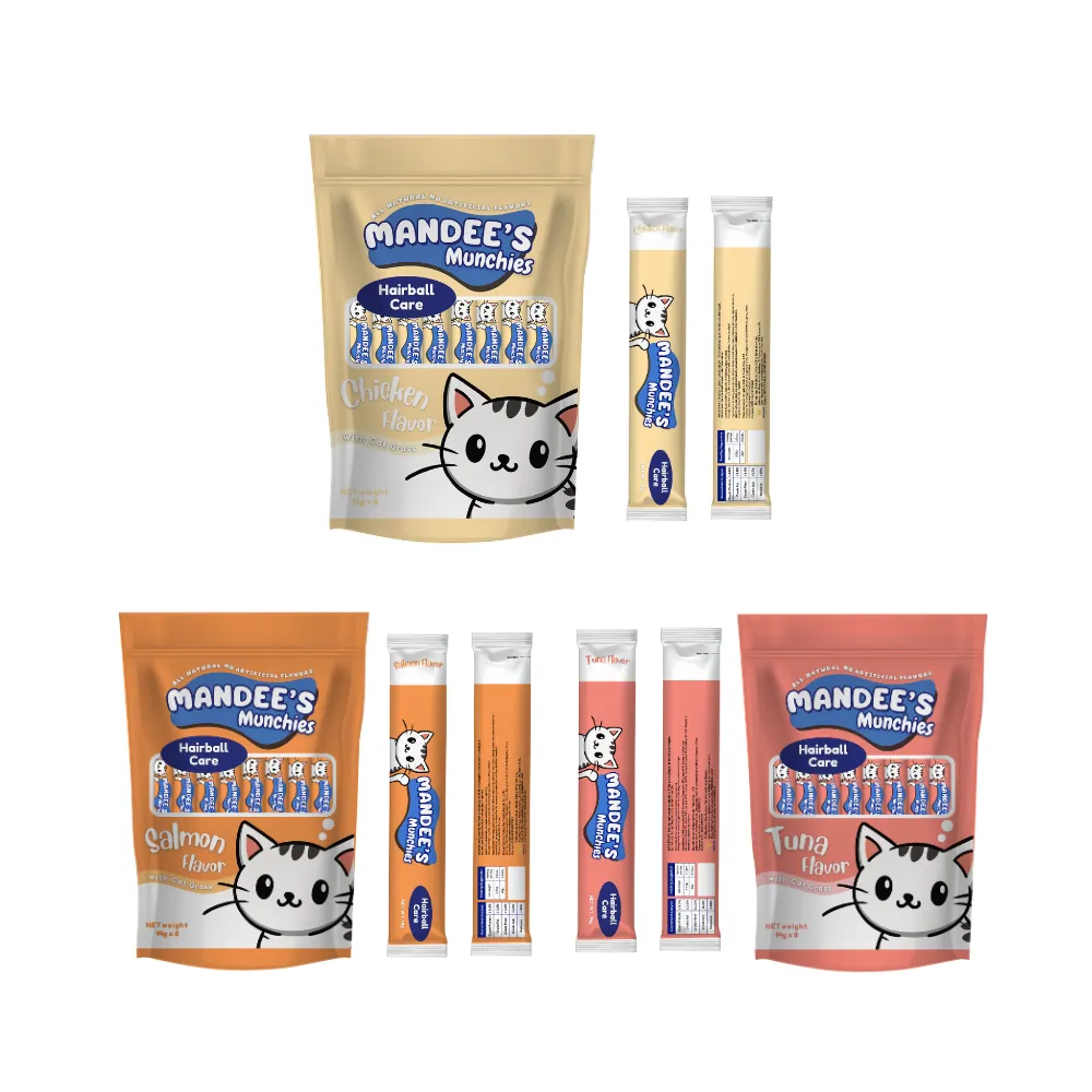Mandee's Munchies Hairball Cat Treats (14g x 8, Tuna)