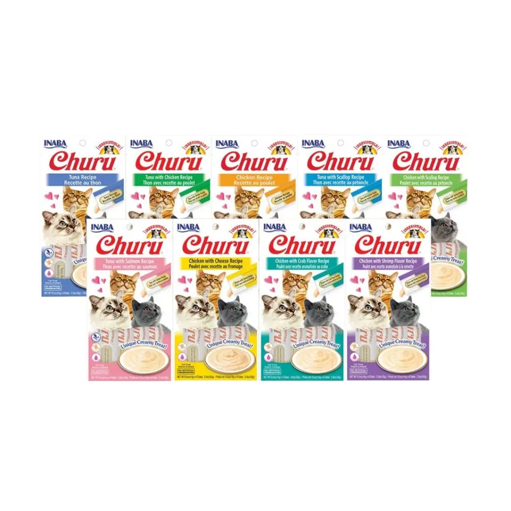 Inaba Churu Cat Treats 4 x 14g (Tuna Recipe)