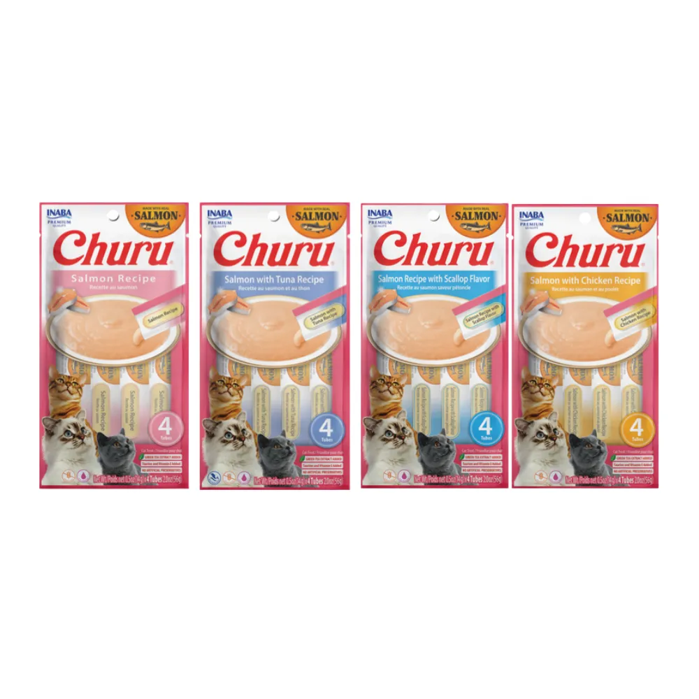 Inaba Churu Salmon Cat Treats 4 x 14g