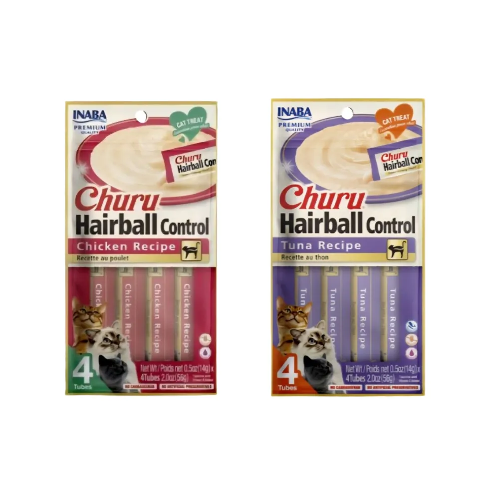 Inaba Churu Hairball Control Cat Treats 4 x 14g