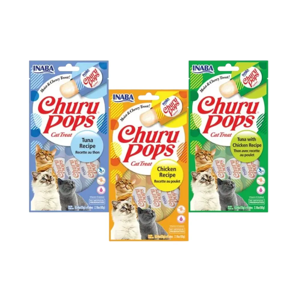Inaba Churu Pops Cat Treats 4 x 15g (Tuna Recipe)