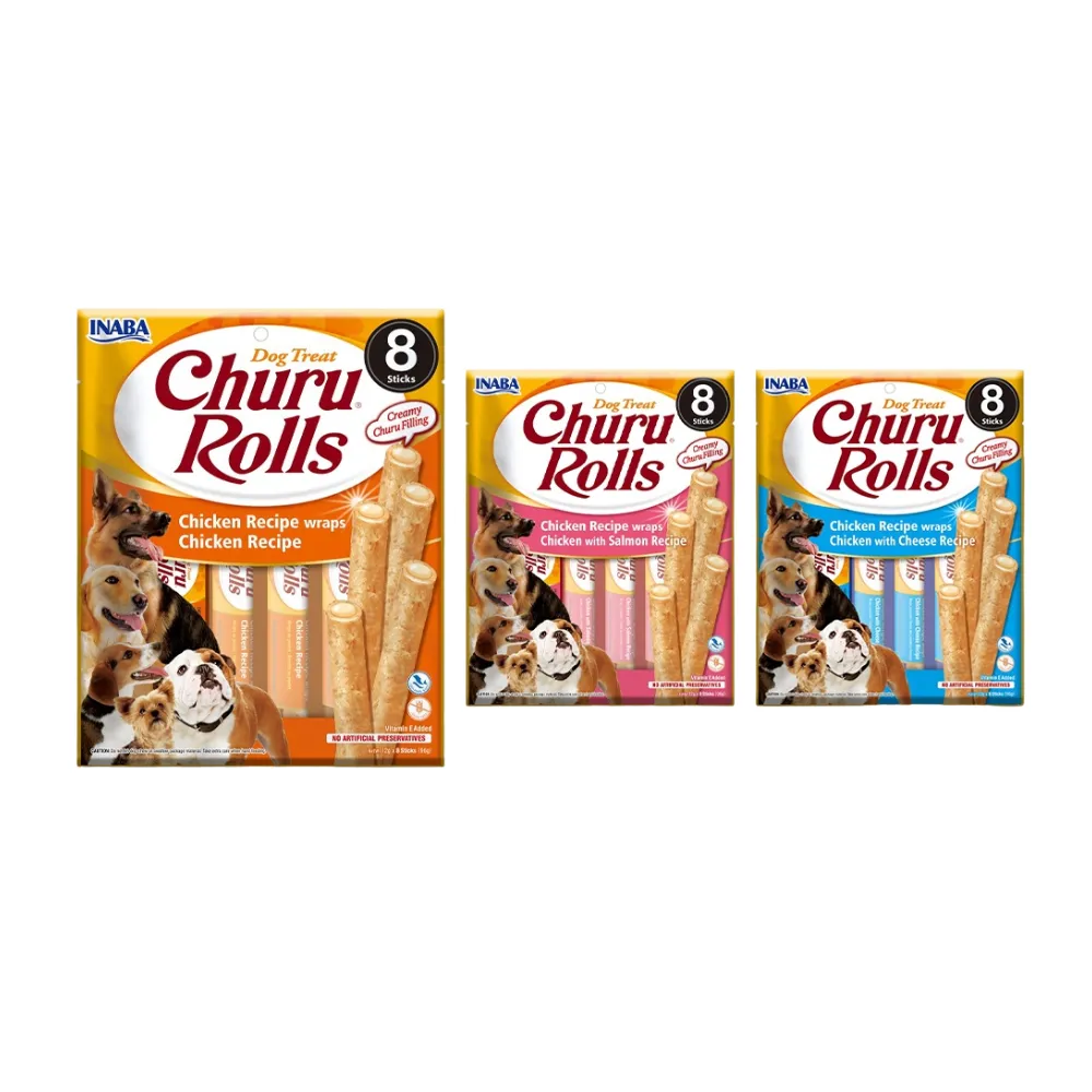 Inaba Churu Rolls Dog Treats 8 x 12g