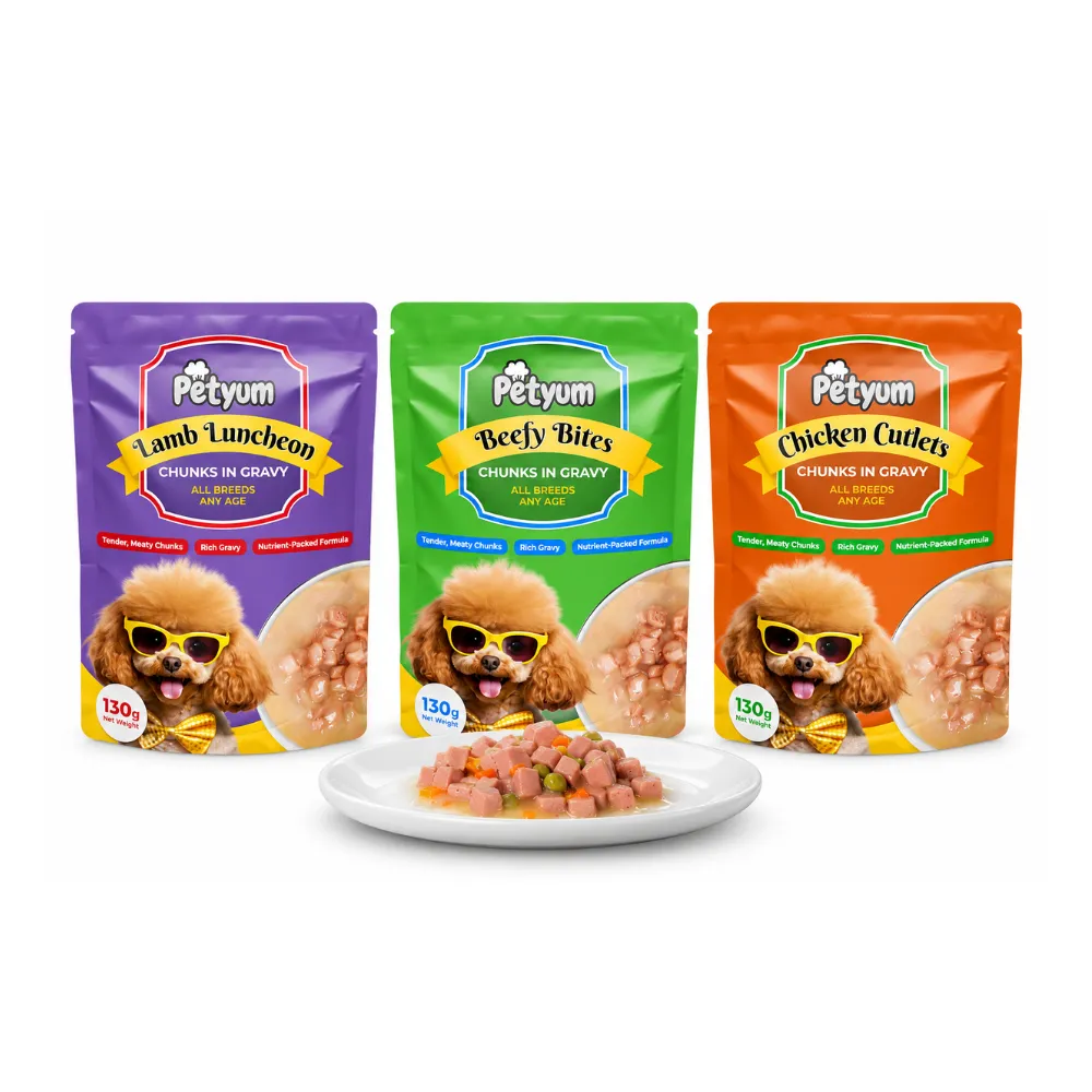 PetYum Dog Chunks Wet Food (Pouch) 130g