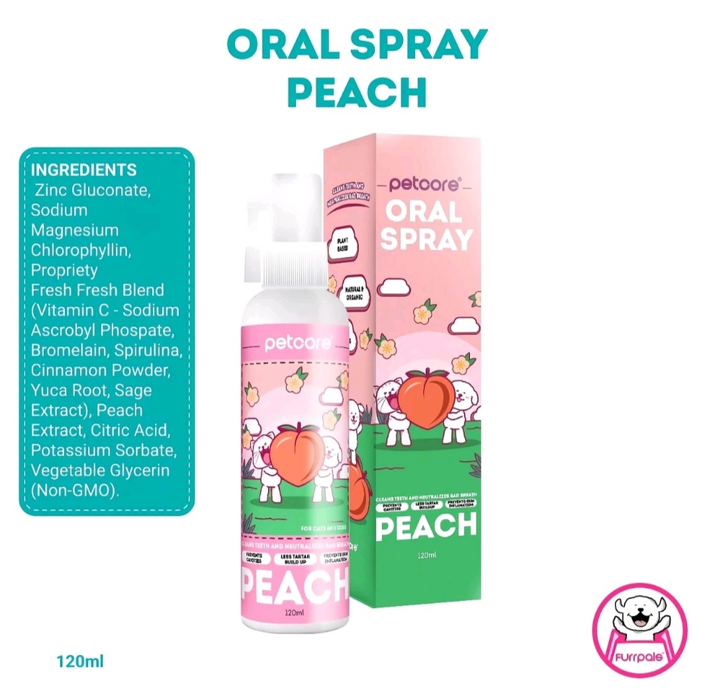 Petcore Oral Spray (Berry) (Peach)