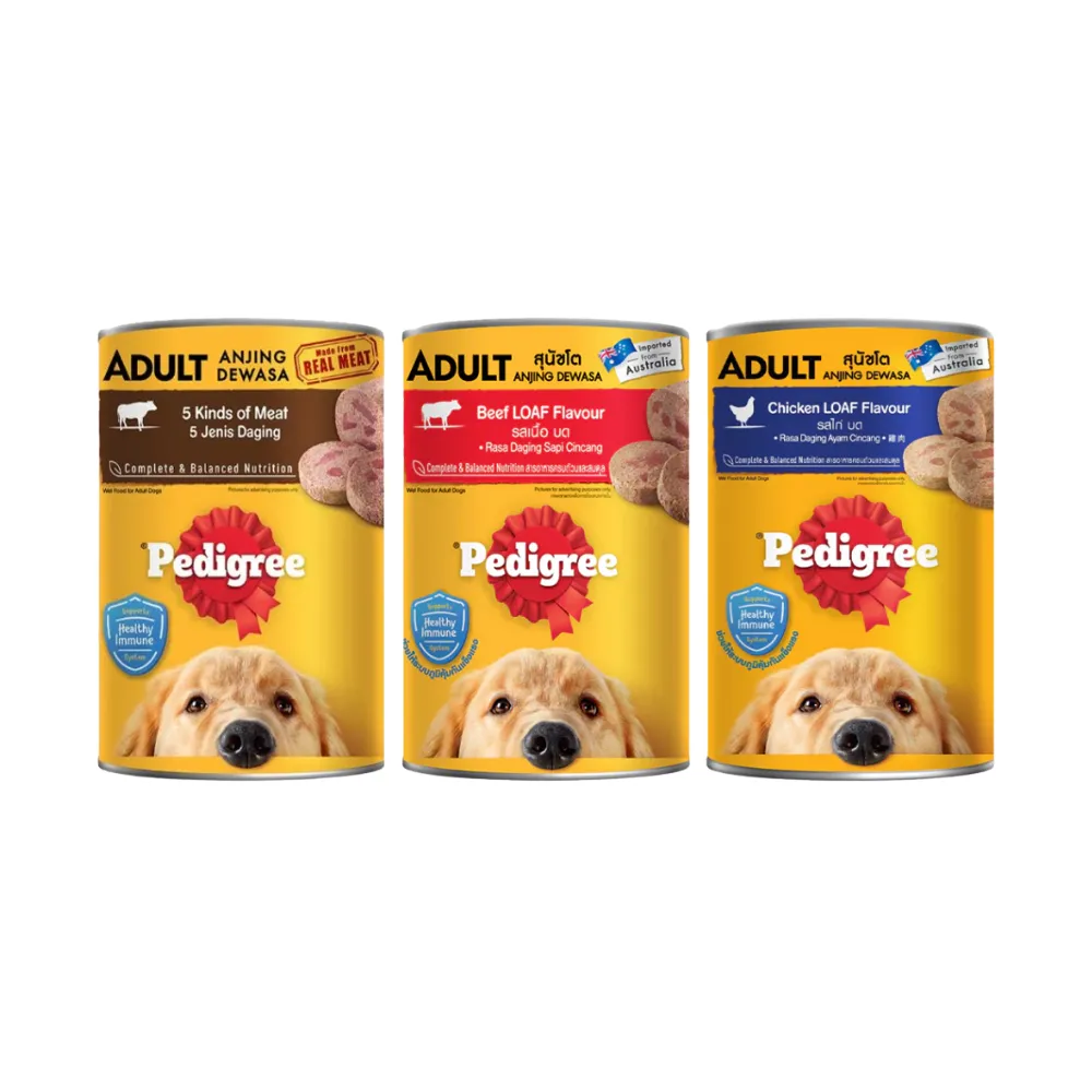 Pedigree Adult Wet Food (Can 400g) (Five Kinds Meat)